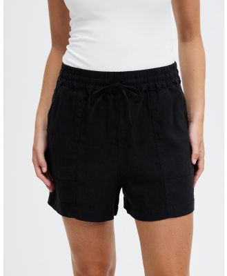 Assembly Label - Zora Linen Shorts - Shorts (Black) Zora Linen Shorts
