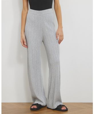 Atmos&Here - Annie Rib Knit Pants - Pants (Grey Marl) Annie Rib Knit Pants