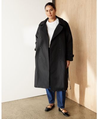 Atmos&Here Curvy - Eleanor Trench - Trench Coats (Black) Eleanor Trench