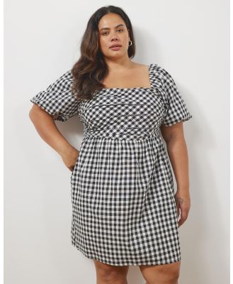 Atmos&Here Curvy - Lana Gingham Mini Dress - Printed Dresses (Gingham) Lana Gingham Mini Dress