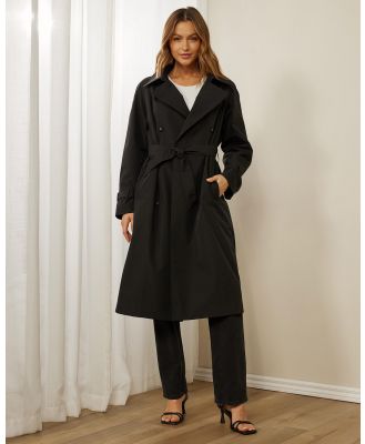 Atmos&Here - Eleanor Oversize Trench - Coats & Jackets (Black) Eleanor Oversize Trench