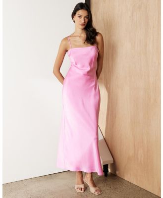 Atmos&Here - Emalee Satin Midi Dress - Dresses (Pink) Emalee Satin Midi Dress