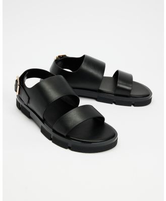 Atmos&Here - Fleur Sandals - Sandals (Black Leather) Fleur Sandals