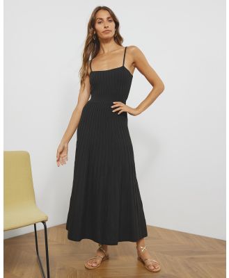 Atmos&Here - Gaelle Knit Midi Dress - Dresses (Black) Gaelle Knit Midi Dress