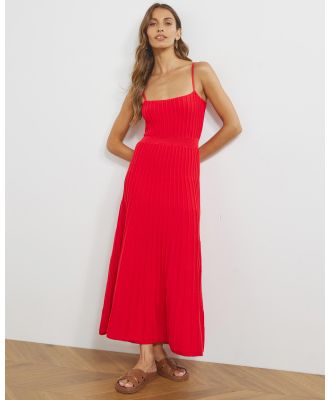 Atmos&Here - Gaelle Knit Midi Dress - Dresses (Red) Gaelle Knit Midi Dress