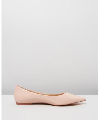 Atmos&Here - Kate Leather Flats - Ballet Flats (Nude Patent Leather) Kate Leather Flats