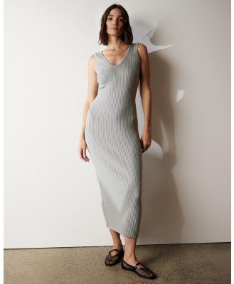 Atmos&Here - Keelie Knitted Midi Dress - Dresses (Grey) Keelie Knitted Midi Dress