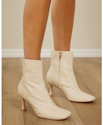 Atmos&Here - Laura Leather Ankle Boots - Ankle Boots (Vanilla Smooth) Laura Leather Ankle Boots