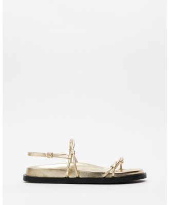 Atmos&Here - Leah Leather Sandals - Sandals (Gold Leather) Leah Leather Sandals