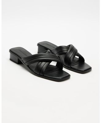 Atmos&Here - Lila Low Heels - Sandals (Black Leather) Lila Low Heels