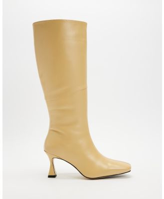 Atmos&Here - Lisa Leather Boots - Knee-High Boots (Cream Leather) Lisa Leather Boots