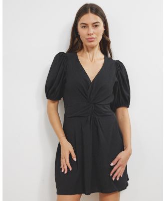 Atmos&Here - Lorena Textured Mini Dress - Dresses (Black) Lorena Textured Mini Dress