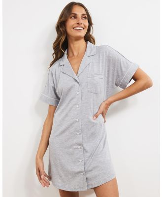 Atmos&Here - Maisie Sleep Shirt Dress - Sleepwear (Grey) Maisie Sleep Shirt Dress