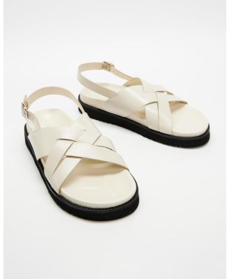 Atmos&Here - Marlena Sandals - Sandals (Cream And Black Leather) Marlena Sandals