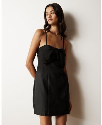 Atmos&Here - Mila Bow Mini Dress - Dresses (Black) Mila Bow Mini Dress