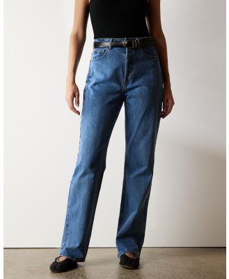 Atmos&Here - Milla 90s Straight Full Length Jeans - Jeans (Mid Wash Denim) Milla 90s Straight Full Length Jeans