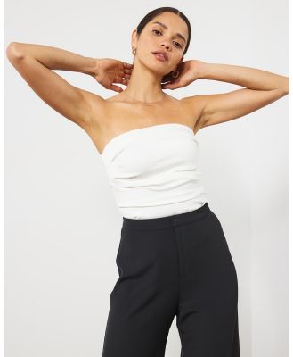 Atmos&Here - Nyla Pleated Bandeau - Tops (White) Nyla Pleated Bandeau