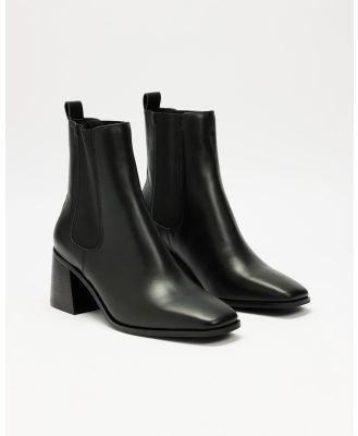 Atmos&Here - Quinn Leather Ankle Boots - Boots (Black Smooth Leather) Quinn Leather Ankle Boots