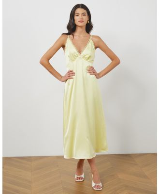 Atmos&Here - Raya Satin Midi Dress - Dresses (Lemon) Raya Satin Midi Dress