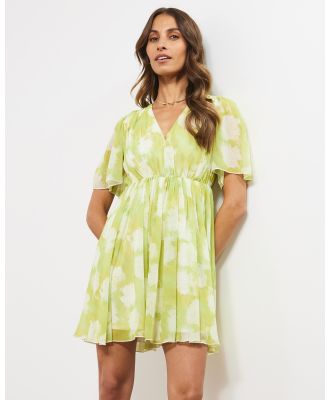 Atmos&Here - Tina x A&H  Bahamas Mini Dress - Printed Dresses (Lime Floral) Tina x A&H- Bahamas Mini Dress