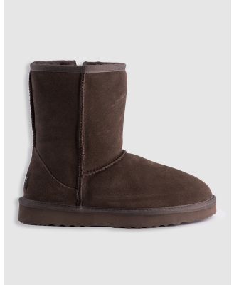 AusWooli Ugg Boots - Bronte Mid Calf Zip Up Sheepskin Boot - Boots (Chocolate) Bronte Mid Calf Zip-Up Sheepskin Boot