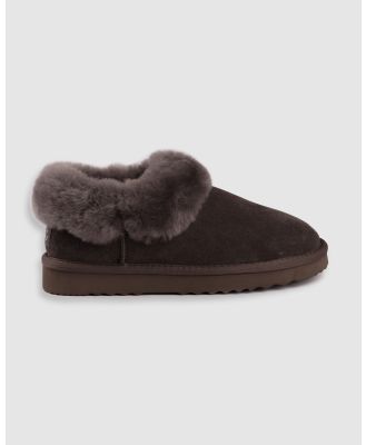 AusWooli Ugg Boots - Coogee Sheepskin Wool Ankle Slippers - Boots (Grey) Coogee Sheepskin Wool Ankle Slippers