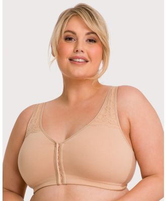 Ava & Audrey  - Hannah Cotton Wire free Front Opening Bra - Lingerie (Frappe) Hannah Cotton Wire-free Front Opening Bra