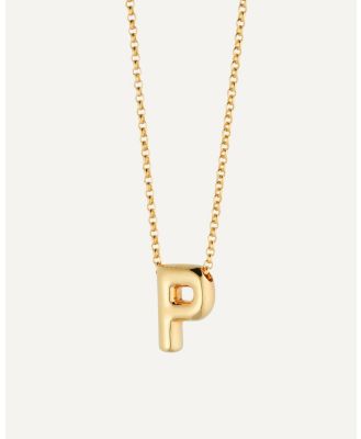 Avant Studio - Bubble Letter Necklace P - Jewellery (Gold) Bubble Letter Necklace P