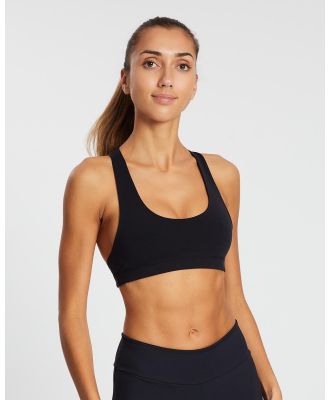 AVE Active - Classic Racer Back Sports Bra - Crop Tops (Black) Classic Racer Back Sports Bra