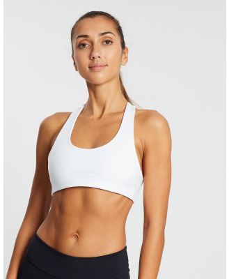 AVE Active - Classic Racer Back Sports Bra - Crop Tops (White) Classic Racer Back Sports Bra