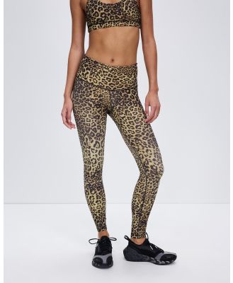 AVE Active - Leopard Full Length Tights - Compression Bottoms (Leopard Print) Leopard Full Length Tights