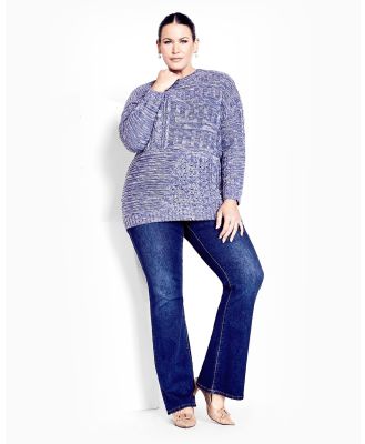 Avenue - Charli Cable Sweater - Jumpers & Cardigans (Blue) Charli Cable Sweater