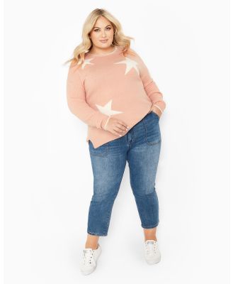 Avenue - Miley Star Sweater - Jumpers & Cardigans (Pink) Miley Star Sweater