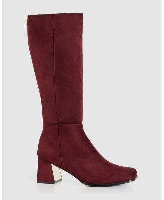 Avenue - WIDE FIT Hazel Tall Boot - Boots (Red) WIDE FIT Hazel Tall Boot