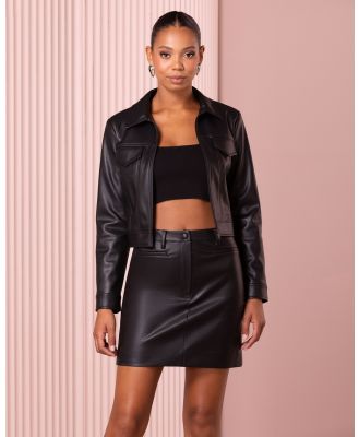 Azzurielle - Abby Vegan Leather Jacket - Coats & Jackets (Black) Abby Vegan Leather Jacket