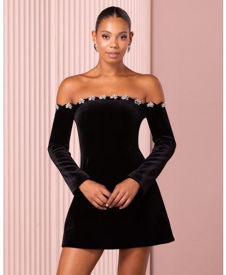 Azzurielle - Alaric Long Sleeve Mini Dress - Dresses (Black) Alaric Long Sleeve Mini Dress
