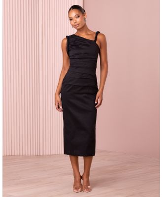 Azzurielle - Evie One Shoulder Midi Dress - Bodycon Dresses (Black) Evie One Shoulder Midi Dress