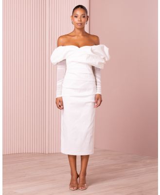 Azzurielle - Suvi Off Shoulder Midi Dress - Dresses (White) Suvi Off Shoulder Midi Dress