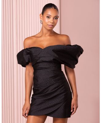 Azzurielle - Zephyr Off Shoulder Mini Dress - Dresses (Black) Zephyr Off Shoulder Mini Dress