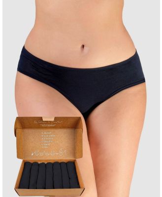 B Free Intimate Apparel - ﻿7 Pack﻿ Superfine﻿ 100% Cotton Bikini - Briefs (Black) ﻿7 Pack﻿ Superfine﻿ 100% Cotton Bikini