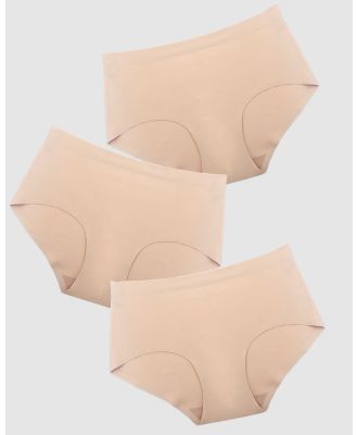 B Free Intimate Apparel - Invisible Panty Lines Brief   3 Pack - Underwear & Socks (Nude) Invisible Panty Lines Brief - 3 Pack