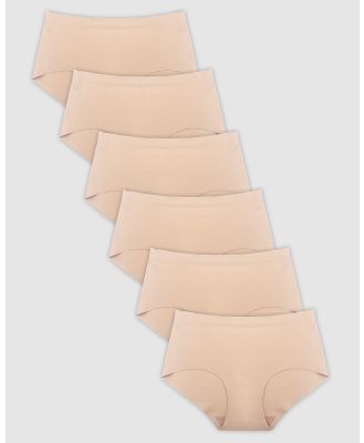 B Free Intimate Apparel - Invisible Panty Lines Brief   6 Pack - Briefs (Nude) Invisible Panty Lines Brief - 6 Pack