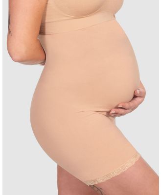 B Free Intimate Apparel - Maternity Underbust Anti Chafing Midi Cotton Shorts - Bottoms (Nude) Maternity Underbust Anti Chafing Midi Cotton Shorts