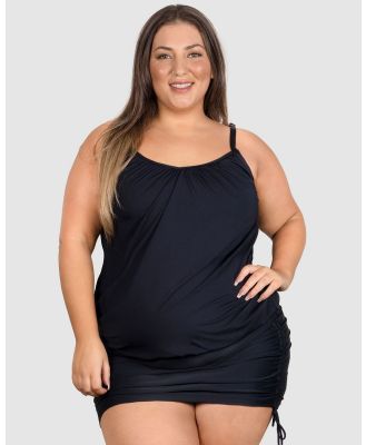 B Free Intimate Apparel - Plus Size Draped One Piece Magic Swimsuit (A B C D DD) Cup - One-Piece / Swimsuit (Black) Plus Size Draped One-Piece Magic Swimsuit (A-B-C-D-DD) Cup
