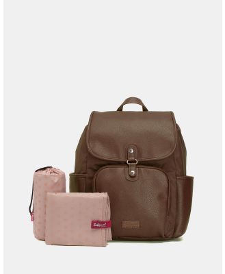 Babymel - Freddie Vegan Leather Backpack Nappy Bag - Bags (Almond) Freddie Vegan Leather Backpack Nappy Bag