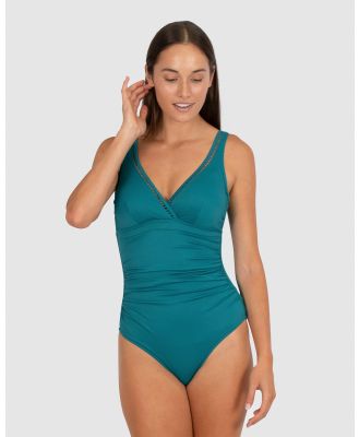 Baku Swimwear - Rococco Plain E F Cup One Piece Swimsuit - One-Piece / Swimsuit (Green) Rococco Plain E-F Cup One Piece Swimsuit