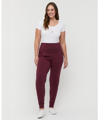 Bamboo Body - Bamboo Slouch Pants - Pants (Burgundy) Bamboo Slouch Pants