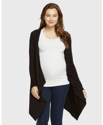 Bamboo Body - Bamboo Waterfall Cardigan - Jumpers & Cardigans (Black) Bamboo Waterfall Cardigan