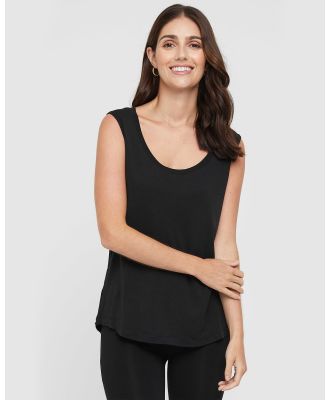 Bamboo Body - Classic Scoop Tank - Muscle Tops (Black) Classic Scoop Tank
