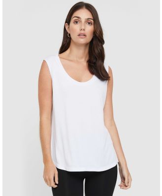 Bamboo Body - Classic Scoop Tank - Muscle Tops (White) Classic Scoop Tank